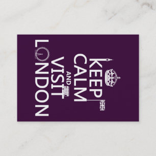 Carte De Visite Maintenez calme et visite Londres