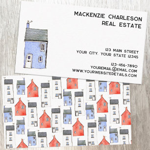 Carte De Visite Maison aquarelle