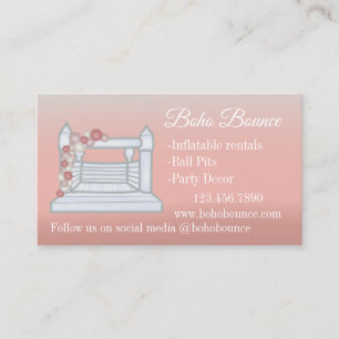 Carte De Visite Maison Blanche Bounce Location de fête gonflable r