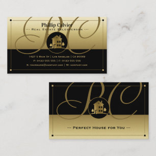 Carte De Visite Maison d'argent   Premium Immobilier Propriétés Bu