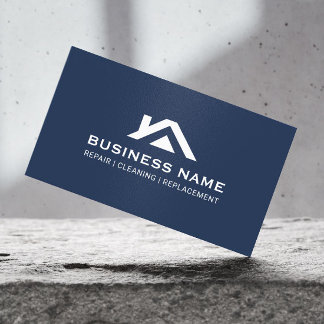 Carte De Visite Maison de construction Logo sur le toit Logo Immob