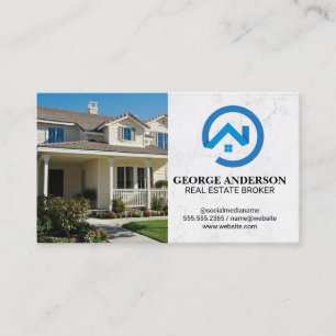 Carte De Visite Maison de cour avant Logo de l'agence immobilièr