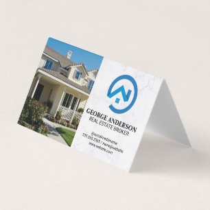 Carte De Visite Maison de cour avant Logo de l'immobilier modern