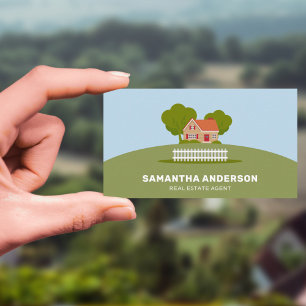 Carte De Visite Maison de dessin en campagne - Agent immobilier