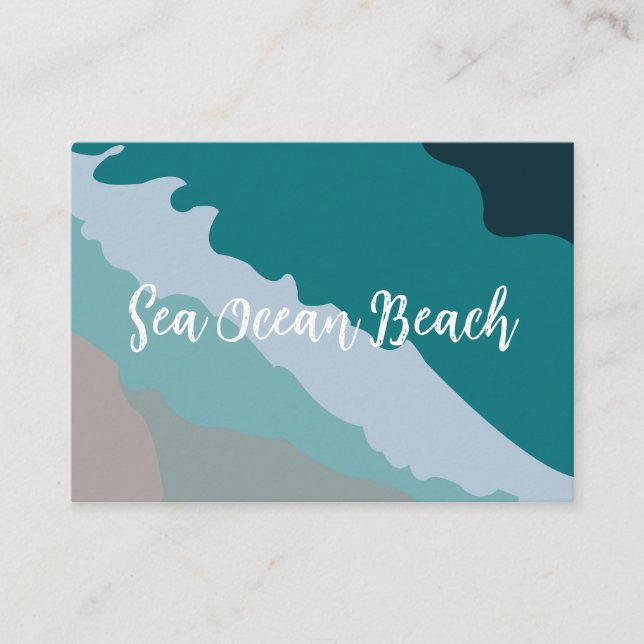 Carte De Visite Maison de plage océanique (Devant)