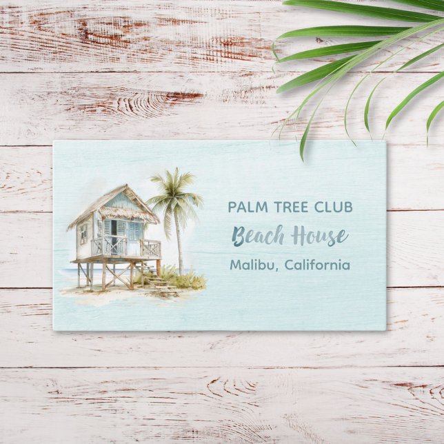 Carte de visite Maison de plage rustique en bois b (Close up)