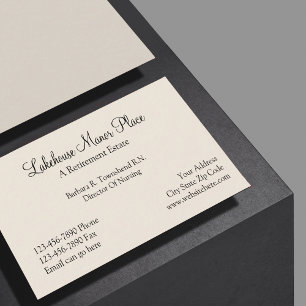 Carte De Visite Maison de retraite