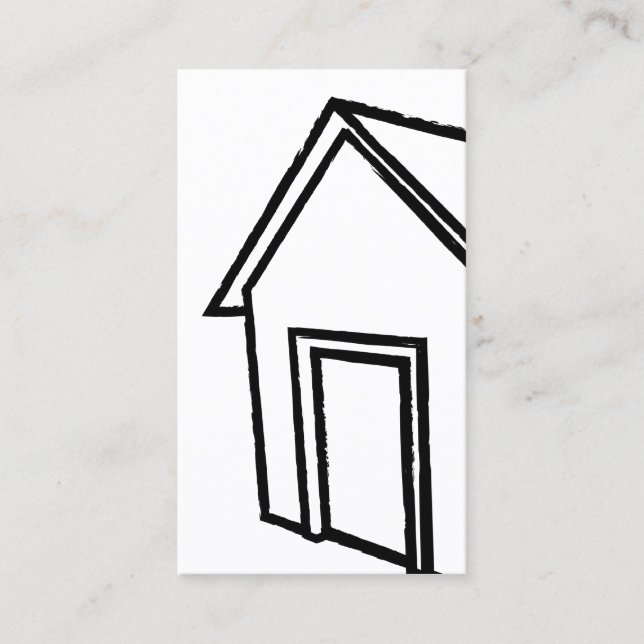 Carte De Visite maison de style grunge : immobilier (Devant)