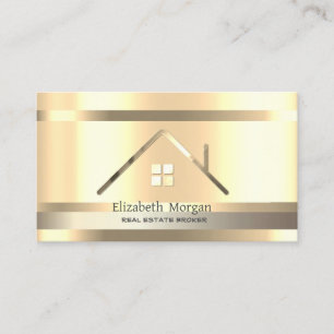 Carte De Visite Maison élégante de biens immobiliers de luxe toit