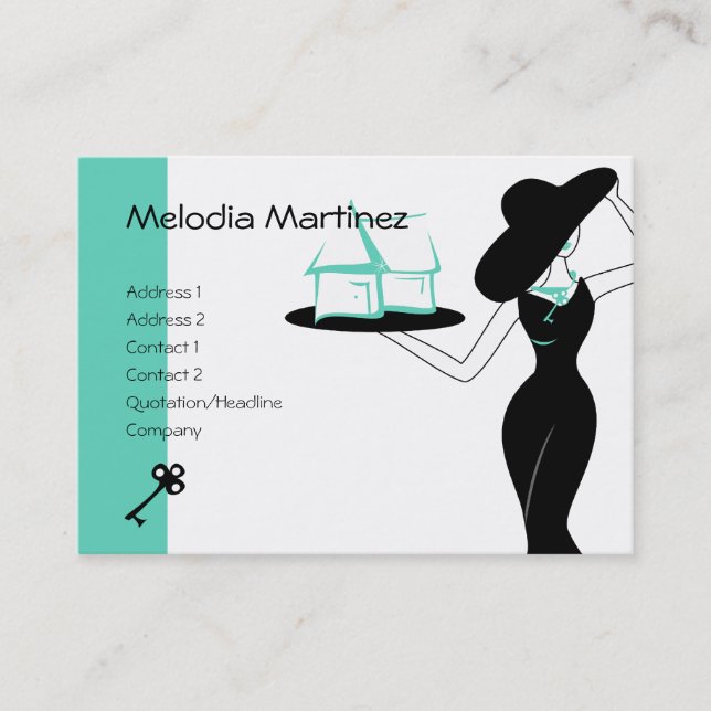 Carte De Visite Maison et clé (Devant)