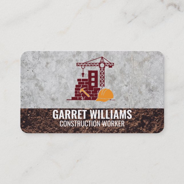Carte De Visite Maison et marteau Logo | Constructeur de site (Devant)