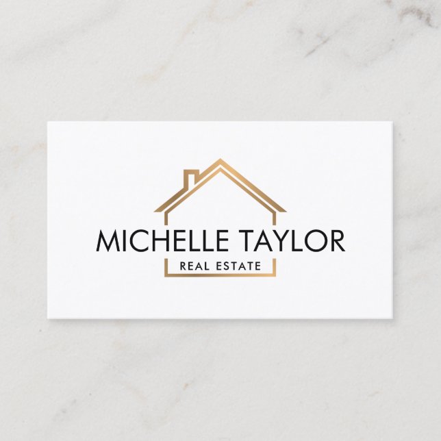 Carte De Visite Maison immobilière professionnelle moderne Insérer (Devant)