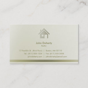 Carte De Visite Maison moderne de l'agent immobilier  