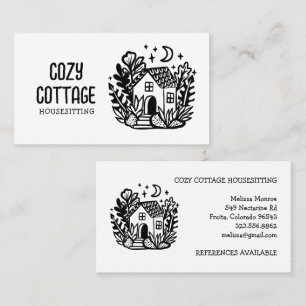 Carte De Visite Maison Petsitter Accueil Cute Cottage Art Custom