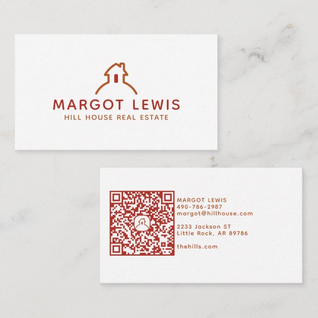 Carte De Visite Maison sur le logo de complexe immobilier ou de lo (Devant / Derrière)