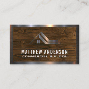 Carte De Visite Maisons résidentielles Découpe en métal bois