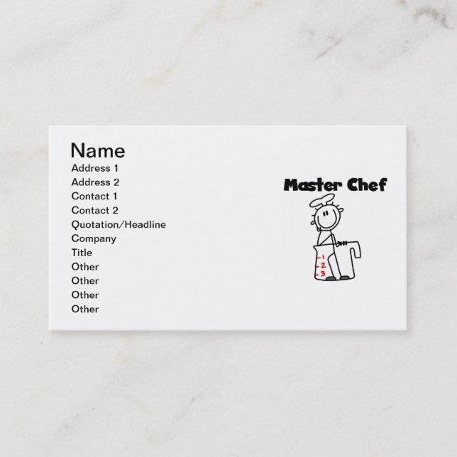 Carte De Visite Maître Chef (Devant)