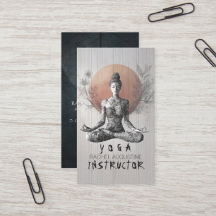 Carte De Visite Maître de méditation Yoga Lotus Pose Reiki