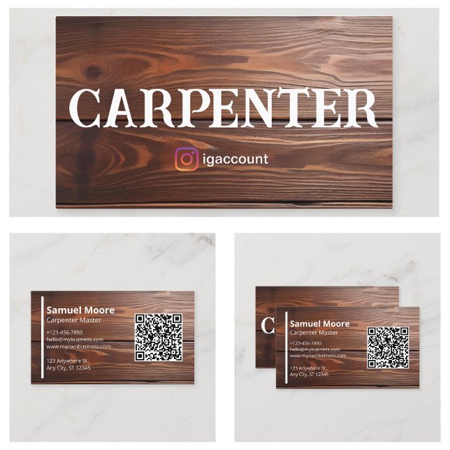 Carte De Visite Maître Menuisier Industrie du Bois (Carpenter Master Woodworking Industry Business Card
)