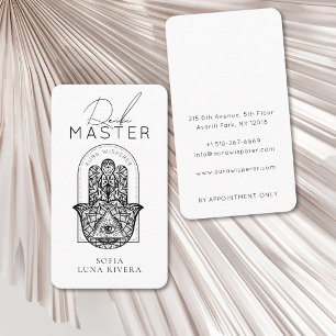 Carte De Visite Maître Reiki Main de Hamsa Mauvais Œil Thérapeute