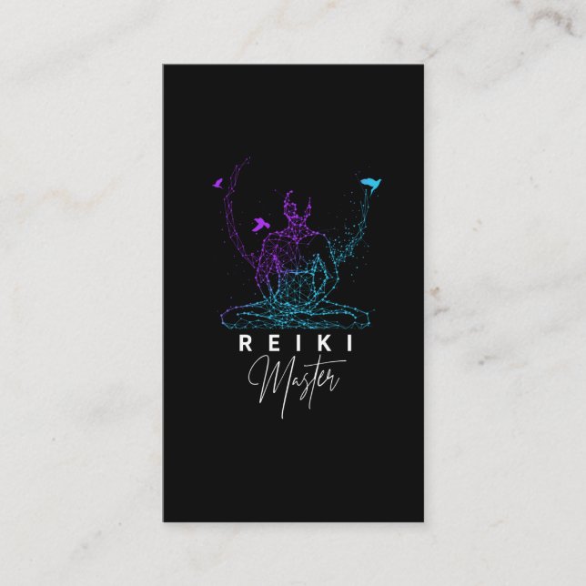 Carte De Visite Maîtrise en Thérapie Énergétique Reiki Méditation (Devant)