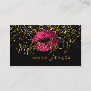 Carte De Visite Make Me Up Artiste avec Gold Confetti