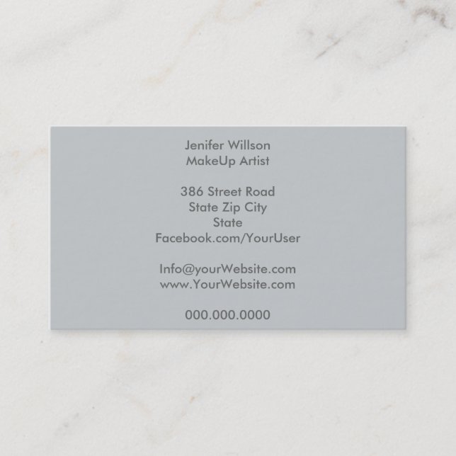 Carte De Visite Makeup Artist Business Card (Devant)