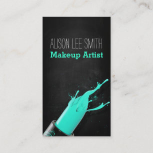 Carte De Visite Makeup Artist/Cyan Lipstick