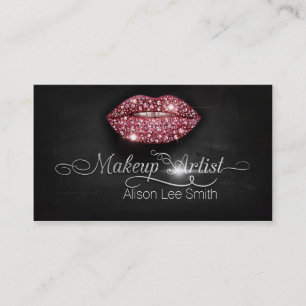 Carte De Visite Makeup Artist/Diamonds Sparkle Lips