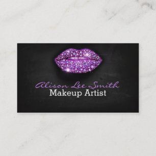 Carte De Visite Makeup Artist/Diamonds Sparkle Lips