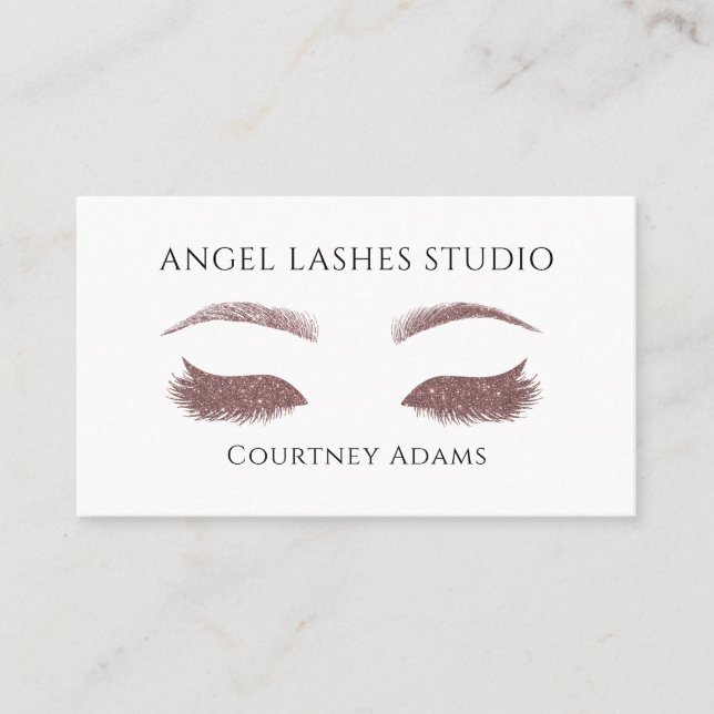Carte De Visite Makeup Artist Eyelash Eyebrows Extensions (Devant)