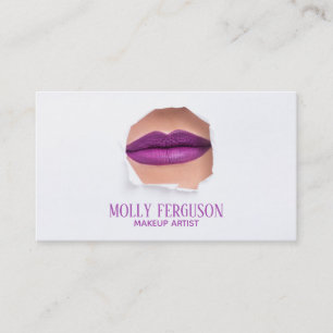 Carte De Visite Makeup Artist Purple