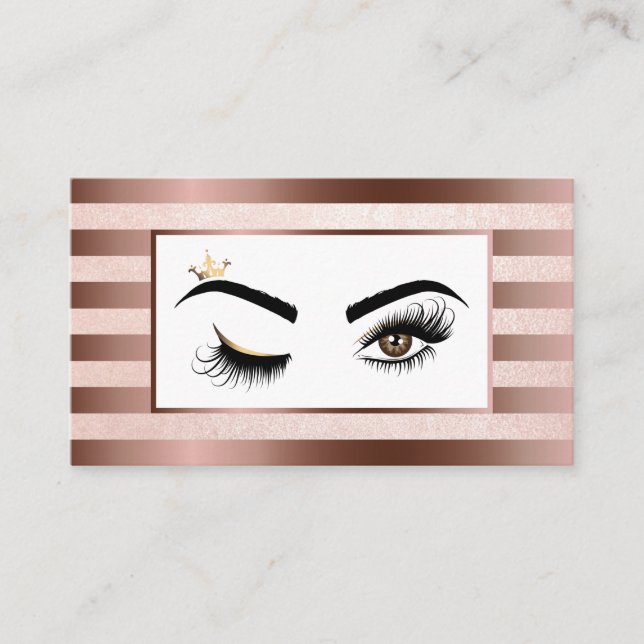 Carte De Visite Makeup artist Wink Eye Beauty Salon Lash Extension (Devant)