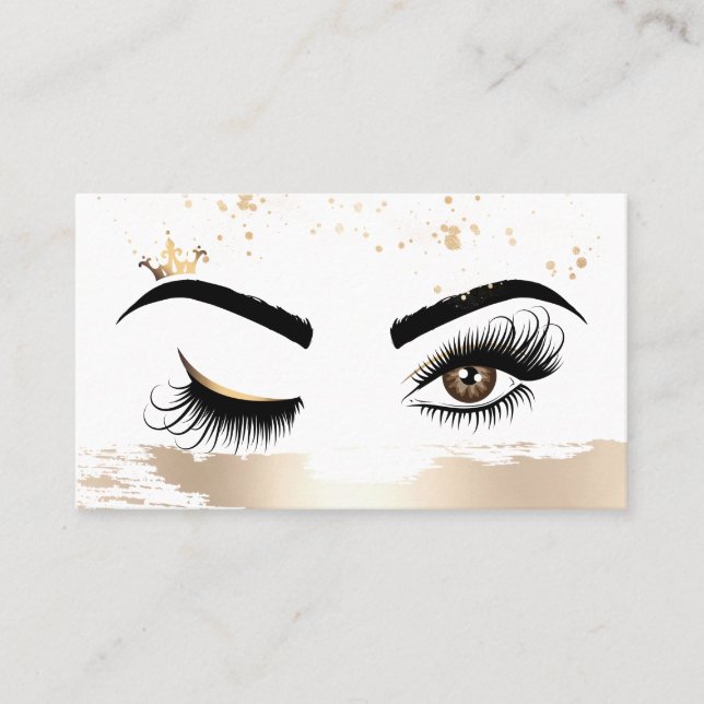 Carte De Visite Makeup artist Wink Eye Beauty Salon Lash Extension (Devant)