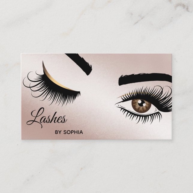 Carte De Visite Makeup artist Wink Eye Beauty Salon Lash Extension (Devant)