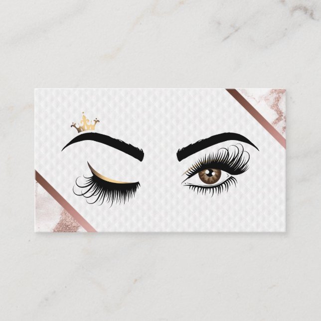 Carte De Visite Makeup artist Wink Eye Beauty Salon Lash Extension (Devant)