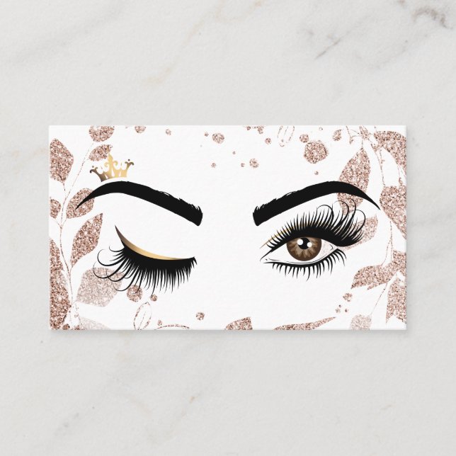 Carte De Visite Makeup artist Wink Eye Beauty Salon Lash Extension (Devant)