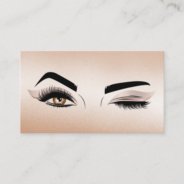 Carte De Visite Makeup artist Wink Eye Beauty Salon Lash Extension (Devant)
