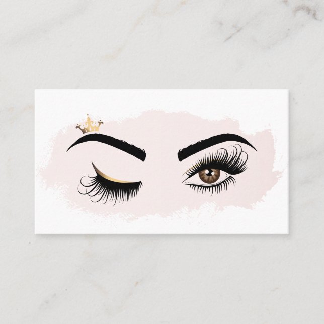 Carte De Visite Makeup artist Wink Eye Beauty Salon Lash Extension (Devant)