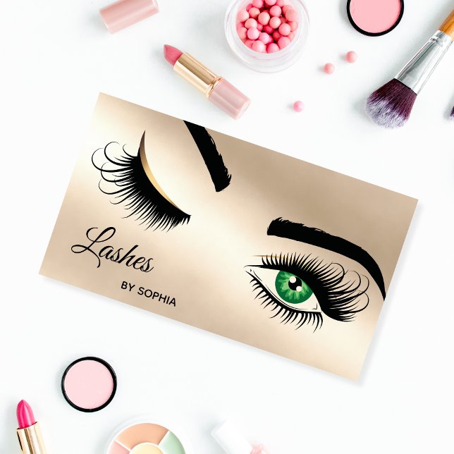 Carte De Visite Makeup artist Wink Eye Beauty Salon Lash Extension (Créateur téléchargé)