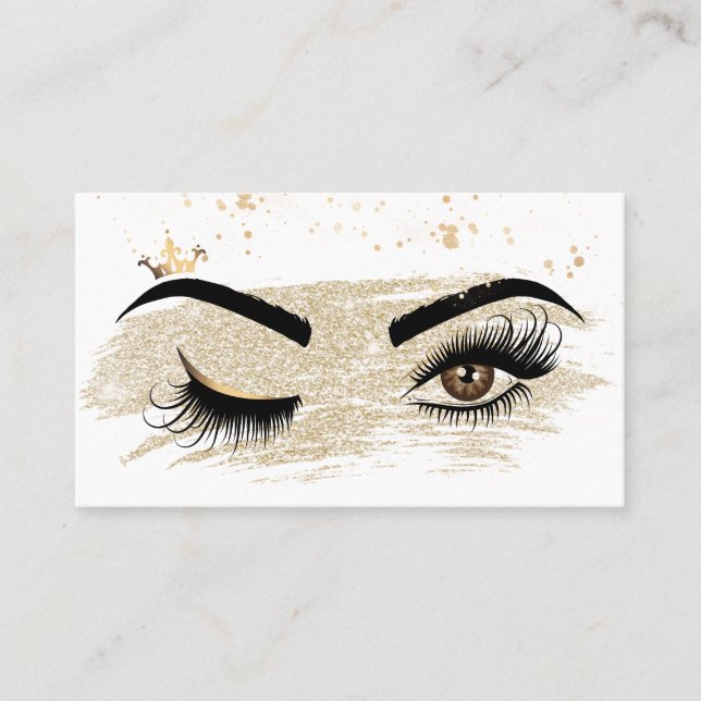 Carte De Visite Makeup artist Wink Eye Beauty Salon Lash Extension (Devant)