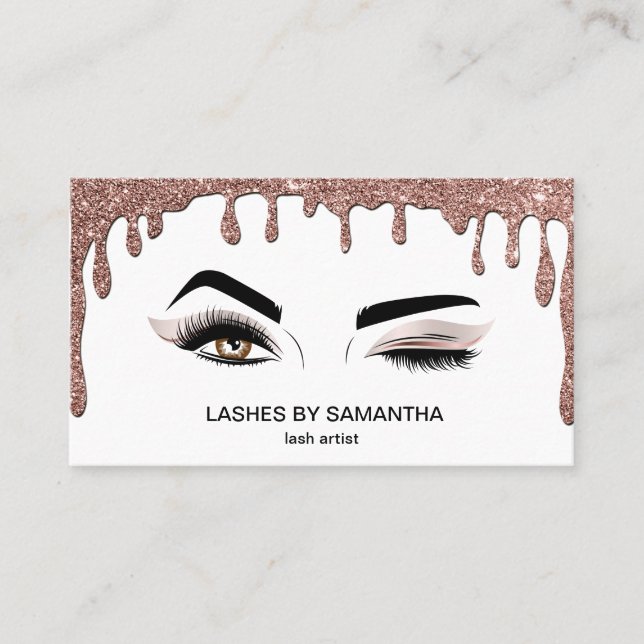 Carte De Visite Makeup artist Wink Eye Beauty Salon Lash Extension (Devant)