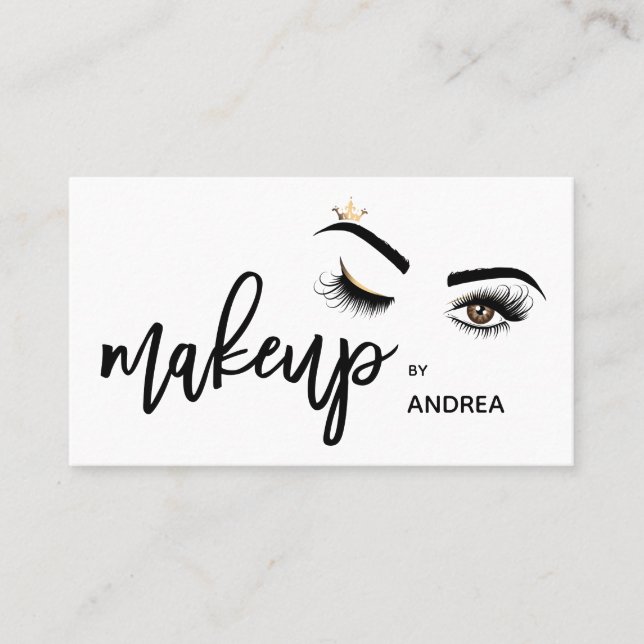 Carte De Visite Makeup artist Wink Eye Beauty Salon Lash Extension (Devant)