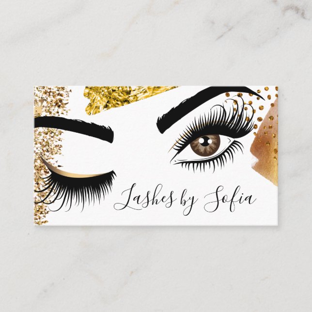 Carte De Visite Makeup artist Wink Eye Beauty Salon Lash Extension (Devant)