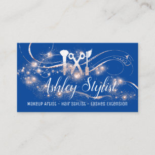 Carte De Visite Makeup Artiste Salon de coiffure Eyelash Rose roya