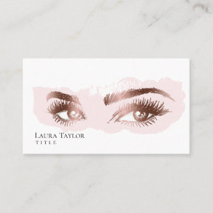 Carte De Visite Makeup Eyebrow Eyes Lashes Rose Gold