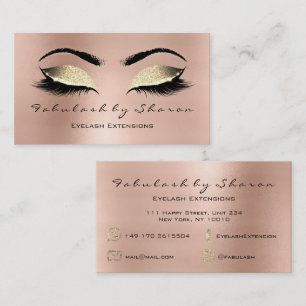 Carte De Visite Makeup Eyebrow Lashes Parties scintillant Diamond