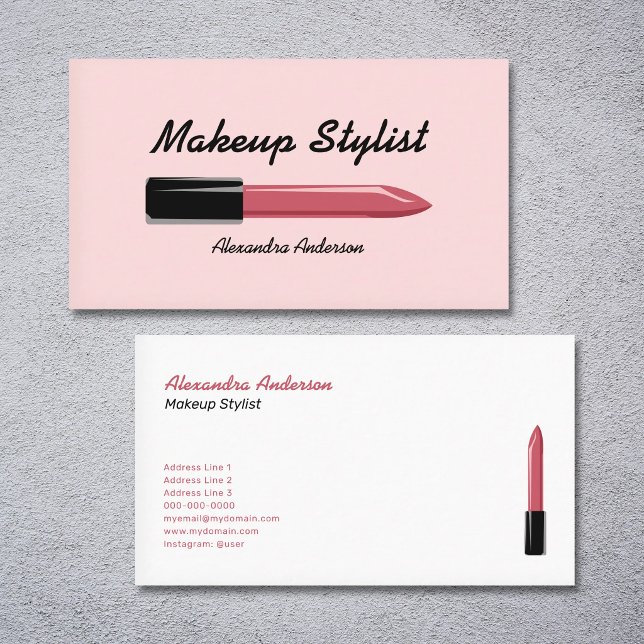 Carte De Visite Makeup Stylist (Makeup Stylist Business Card)