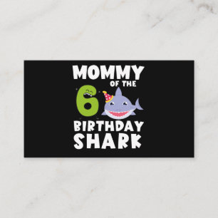 Carte De Visite Maman Du Requin D'Anniversaire 6 ans Anniversaire