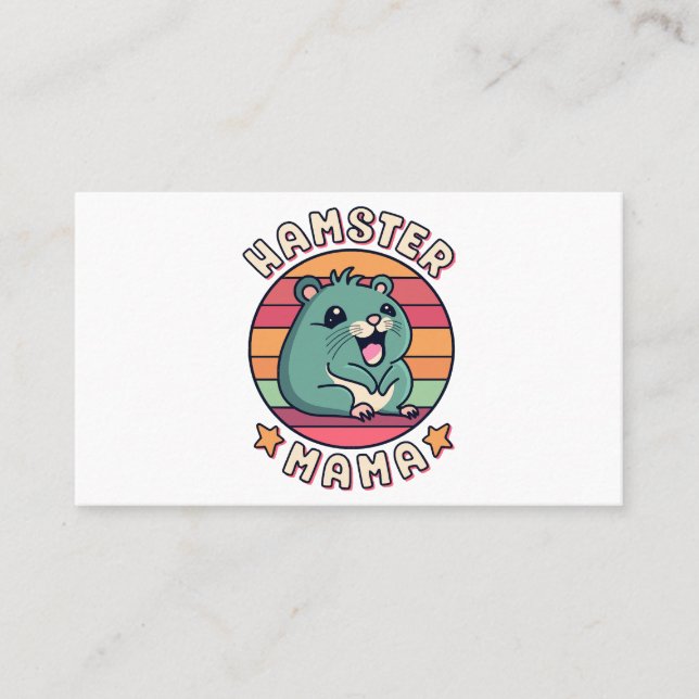 Carte De Visite Maman hamster mignon kawaii rongeur mère (Devant)
